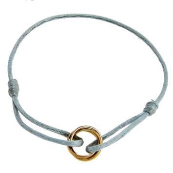Pre Owned Cartier Trinity de Cartier 18k Three Tone Gold Cord Bracelet