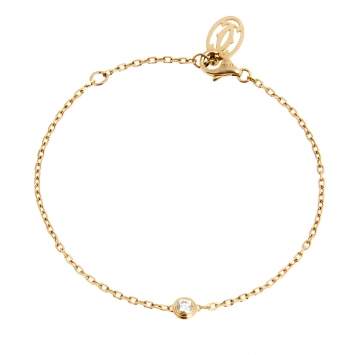 Pre Owned Cartier Diamants Legers De Cartier Diamond 18k Rose Gold Small Model Link Bracelet