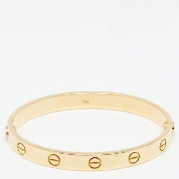 Pre Owned Cartier Love 18K Yellow Gold Bracelet 16