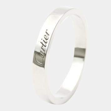 Pre Owned Cartier C De Cartier Platinum Ring EU 58