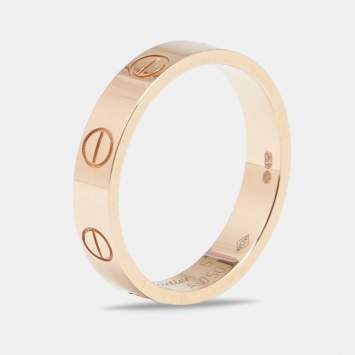 Pre Owned  Cartier Love 18K Rose Gold Narrow Wedding Band Ring Size 51