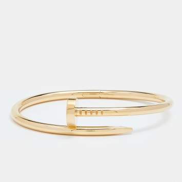 Pre Owned Cartier Juste Un Clou 18k Yellow Gold Bracelet 16
