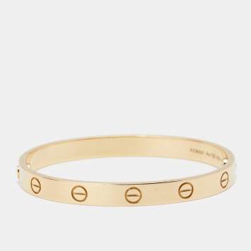 Pre Owned Cartier Love 18K Yellow Gold Bracelet 16