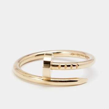 Pre Owned Cartier Juste Un Clou 18k Yellow Gold Ring Size 49