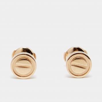 Cartier Love 18k Rose Gold Stud Earrings