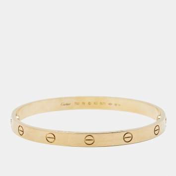 Pre Owned Cartier Love 18k Yellow Gold Bracelet 19
