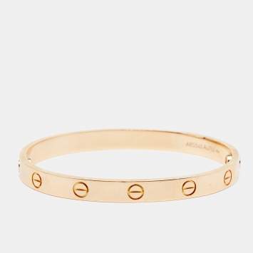 Pre Owned Cartier Love 18k Rose Gold Bracelet 17
