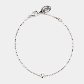 Pre Owned Cartier Diamant Legers Diamond 18k White Gold Small Model Bracelet