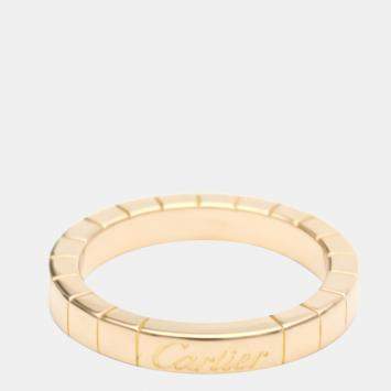 Pre Owned Cartier Lanieres Band 18K Rose Gold Ring EU 52 