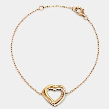 Pre Owned Cartier Trinity de Cartier Heart 18k Three Tone Gold Bracelet 