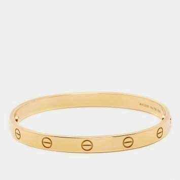 Pre Owned Cartier Love 18k Yellow Gold Bracelet 18