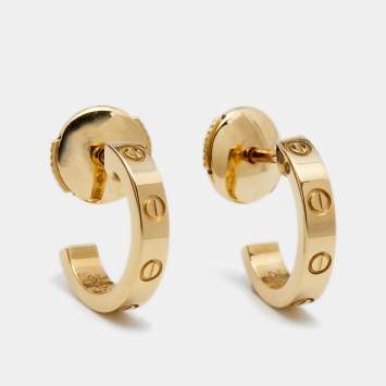 Pre Owned Cartier Love 18k Yellow Gold Earrings