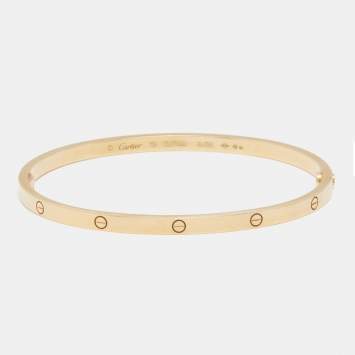 Pre Owned Cartier Love 18k Yellow Gold Bracelet 19
