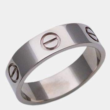 Pre Owned Cartier Love 18K White Gold Ring EU 57