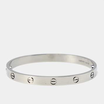 Pre Owned Cartier Love 18k White Gold Bracelet 18