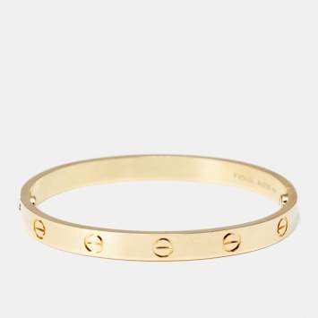 Pre Owned Cartier Love 18k Yellow Gold Bracelet 17