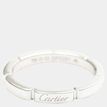 Pre Owned Cartier Maillon Panthere 18K White Gold Ring EU 52