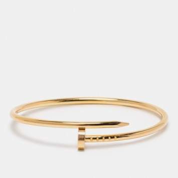 Pre Owned Cartier Juste Un Clou 18k Yellow Gold Bracelet 15