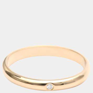 Pre Owned Cartier 1895 Wedding Band Rose Gold Diamond Ring EU 52