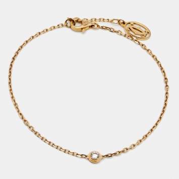 Pre Owned Cartier D'Amour Diamond 18k Rose Gold Small Model Bracelet