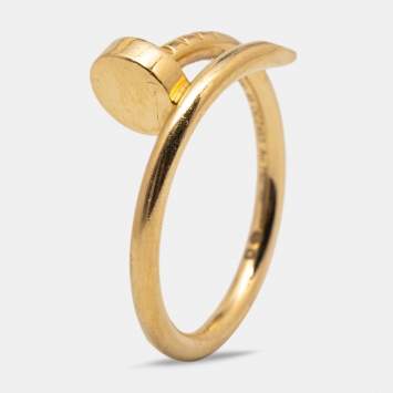 Pre Owned Cartier Juste Un Clou 18k Yellow Gold Small Model Ring Size 48