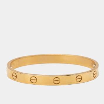 Pre Owned Cartier Love 18k Yellow Gold Bracelet 16
