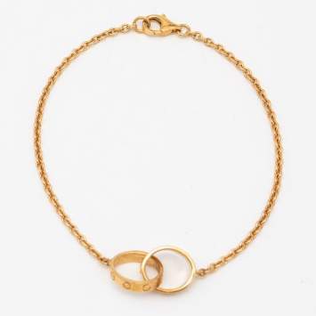 مملوكة مسبقًا Cartier Love  Interlocking Loop 18k Yellow Gold Bracelet