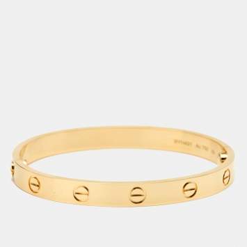 Pre Owned Cartier Love 18k Yellow Gold Bracelet 16