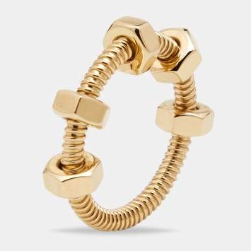 Pre Owned Cartier Ecrou De Cartier 18k Rose Gold Ring Size 50