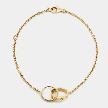 مملوكة مسبقًا Cartier Love Interlocking Loop 18K Yellow Gold Bracelet