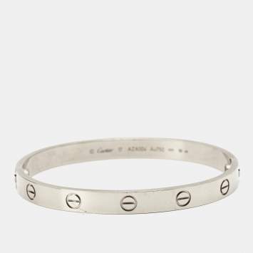 مملوكة مسبقًا Cartier Love 18k White Gold Bracelet 17