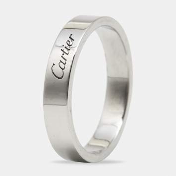 مملوكة مسبقًا Cartier C De Cartier Platinum Band Ring Size 60
