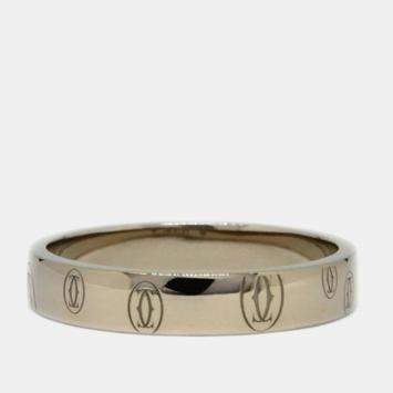 Pre Owned Cartier Happy Birthday 18K White Gold Ring EU 61