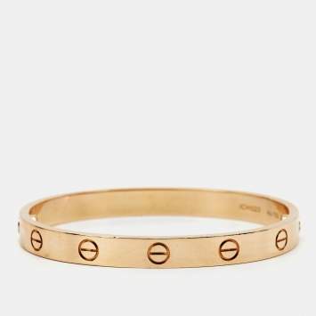 Pre Owned Cartier Love 18k Rose Gold Bracelet 16