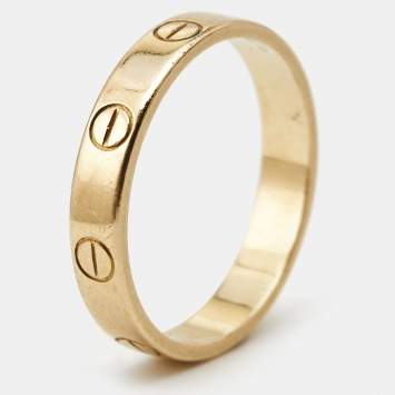 مملوكة مسبقًا Cartier Love 18k Yellow Gold Wedding Band Ring 56