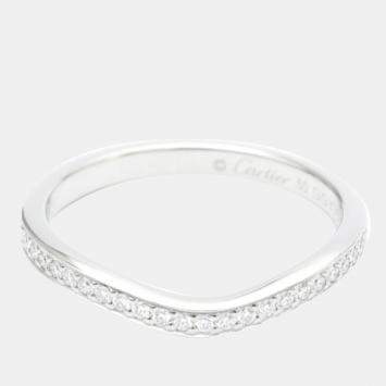 مملوكة مسبقًا Cartier Ballerine Platinum Diamond Ring EU 50 