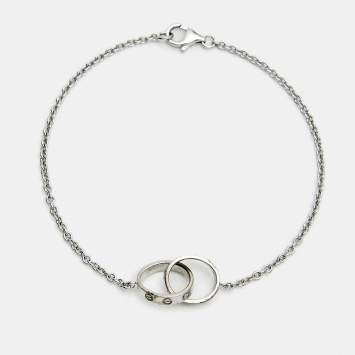 مملوكة مسبقًا Cartier Love Interlocking Loops 18k White Gold Bracelet