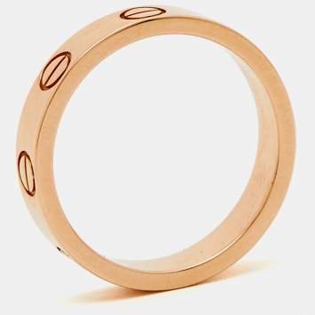 مملوكة مسبقًا Cartier Love 18k Rose Gold Wedding Band Ring Size 47