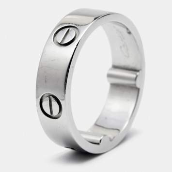 Pre Owned Cartier Love Platinum Band Ring 