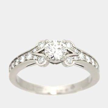 مملوكة مسبقًا Cartier Ballerine Platinum Diamond Ring EU 58
