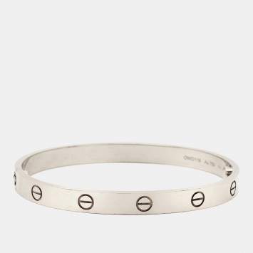 Pre Owned Cartier Love 18k White Gold Bracelet 18
