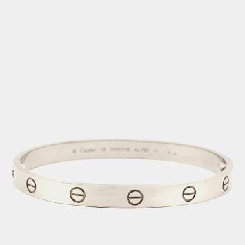 Pre Owned Cartier Love 18k White Gold Bracelet 18
