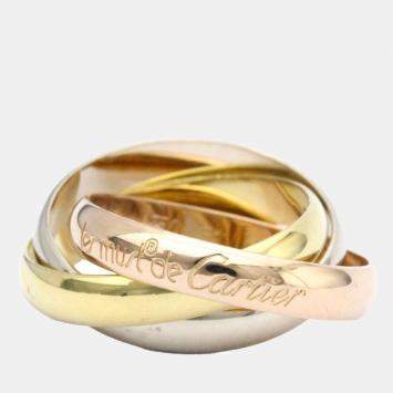 مملوكة مسبقًا Cartier Les Must de Cartier 18K Yellow Rose and White Gold Ring EU 51