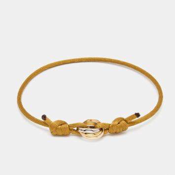 مملوكة مسبقًا Cartier Trinity 18K Three Tone Gold Adjustable Cord Bracelet 