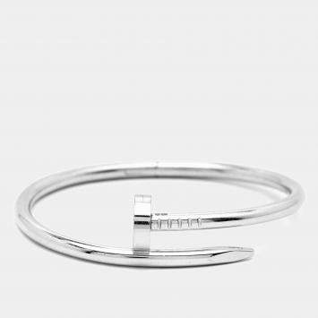 Pre Owned Cartier Juste Un Clou 18k White Gold Bracelet 15