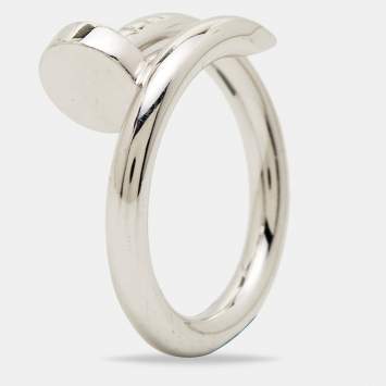 مملوكة مسبقًا Cartier Juste un Clou 18K White Gold Ring Size 51