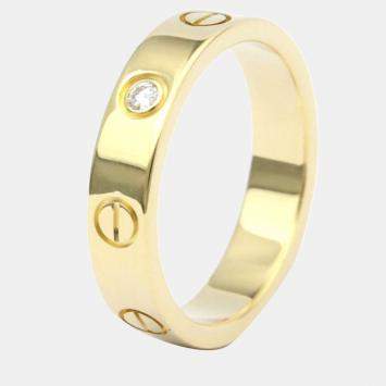 مملوكة مسبقًا Cartier Love 18K Yellow Gold Diamond Ring EU 50