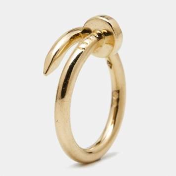 Pre Owned Cartier Juste Un Clou 18k Yellow Gold Ring Size 57