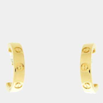 Pre Owned Cartier Love 18K Yellow Gold Earrings