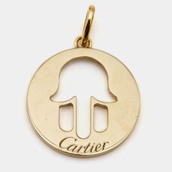 Pre Owned Cartier Symbol Hand of Fatima 18k Yellow Gold Pendant